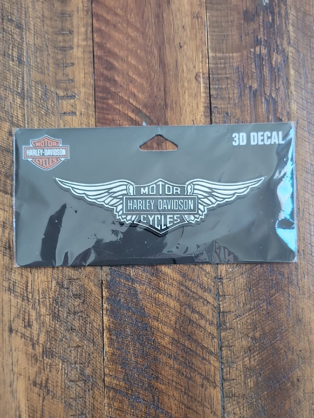 Harley-Davidson Black & Chrome Winged Motorcycles 3D Decal